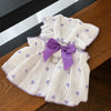 Cotton Bow Dress for Dogs and Cats
