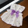 Cotton Bow Dress for Dogs and Cats