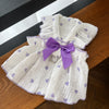 Cotton Bow Dress for Dogs and Cats
