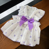 Cotton Bow Dress for Dogs and Cats