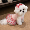 Cotton Bow Dress for Dogs and Cats