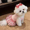 Cotton Bow Dress for Dogs and Cats
