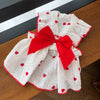 Cotton Bow Dress for Dogs and Cats