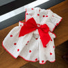 Cotton Bow Dress for Dogs and Cats