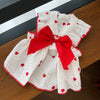 Cotton Bow Dress for Dogs and Cats