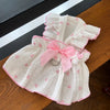 Cotton Bow Dress for Dogs and Cats