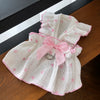 Cotton Bow Dress for Dogs and Cats