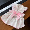 Cotton Bow Dress for Dogs and Cats