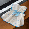 Cotton Bow Dress for Dogs and Cats