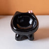 Ceramic Cat Bowl with Four-Leg Stand and Bow Tie