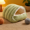 Semi-Enclosed Washable Pet Bed for Cats and Small Dogs