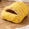 Semi-Enclosed Washable Pet Bed for Cats and Small Dogs