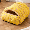 Semi-Enclosed Washable Pet Bed for Cats and Small Dogs