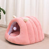 Semi-Enclosed Cat Bed with Tunnel