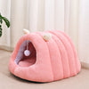 Semi-Enclosed Cat Bed with Tunnel