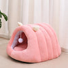 Semi-Enclosed Cat Bed with Tunnel