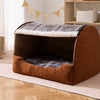 Enclosed Washable Pet Bed with Removable Cover for Cats & Dogs