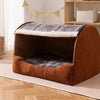 Enclosed Washable Pet Bed with Removable Cover for Cats & Dogs