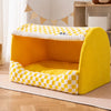 Enclosed Washable Pet Bed with Removable Cover for Cats & Dogs