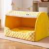 Enclosed Washable Pet Bed with Removable Cover for Cats & Dogs