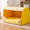 Enclosed Washable Pet Bed with Removable Cover for Cats & Dogs
