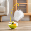 Cat Tumbler Teaser Toy with Feather and Catnip Ball