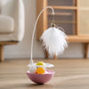 Cat Tumbler Teaser Toy with Feather and Catnip Ball