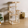 Solid Wood Cat Tree with Scratching Post and Hideaway