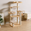 Solid Wood Cat Tree with Scratching Post and Hideaway