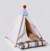 Semi-Enclosed Pet Tent Bed for Cats and Small Dogs