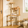 Compact Cat Tree with Enclosed Cat House and Climbing Platforms