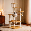 Compact Cat Tree with Enclosed Cat House and Climbing Platforms