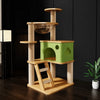Compact Cat Tree with Enclosed Cat House and Climbing Platforms