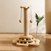 Vertical Sisal Cat Scratching Post with Climbing Structure