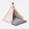 Semi-Enclosed Pet Tent Bed for Cats and Small Dogs