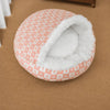 Covered Plush Pet Bed for Cats and Small Dogs