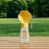 Portable Dog Water Bottle with Foldable Bowl for Walks