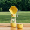 Portable Dog Water Bottle with Foldable Bowl for Walks