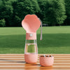 Portable Dog Water Bottle with Foldable Bowl for Walks