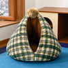 Semi-Enclosed Pet Tent Bed for Cats and Small Dogs