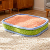 Color-Block Plush Pet Bed with Removable, Washable Design