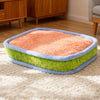 Color-Block Plush Pet Bed with Removable, Washable Design
