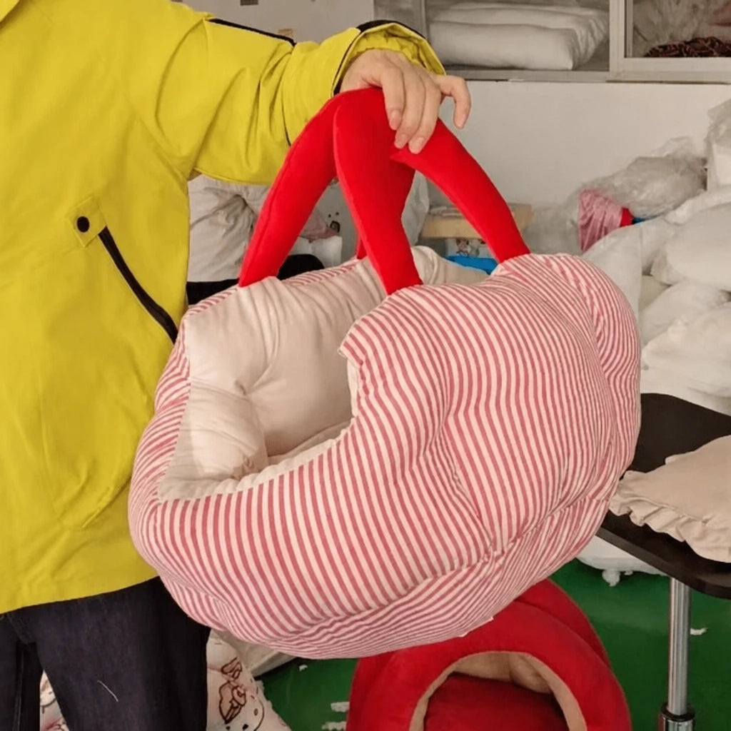 Portable Pet Bed with Carry Handle for Small Dogs and Cats