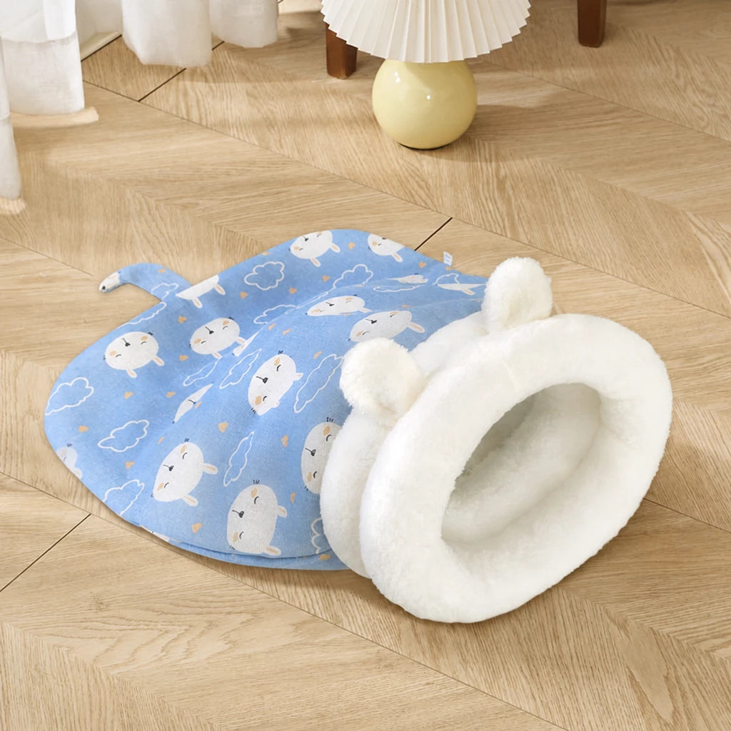 Semi-Enclosed Pet Tent with Tunnel for Cats and Small Dogs p-05968