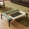 Elevated Pet Cot with Removable Bolster and Mesh Sleeping Surface