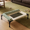 Elevated Pet Cot with Removable Bolster and Mesh Sleeping Surface