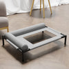 Elevated Pet Cot with Removable Bolster and Mesh Sleeping Surface