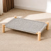 Elevated Pet Cot Bed with Scratching Surface