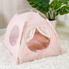 Indoor Pet Tent Bed with Reversible Double-Sided Cushion