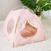 Indoor Pet Tent Bed with Reversible Double-Sided Cushion